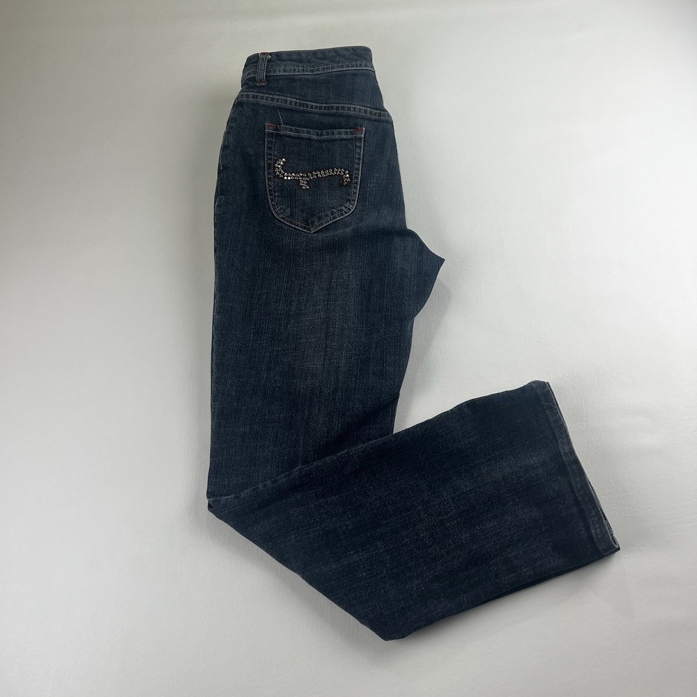 Chico's Platinum Boyfriend Jeans Womens Sz 1.5 US 10R Bootcut  Denim Pants